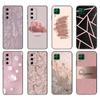 Black Tpu Case For Huawei P30 Lite P30 Pro P40 Case For Huawei P40 LITE E P Smart 2020 Case Gold Rose Glitter Pink Love Herat