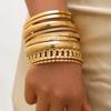 Hiphop Punk Metal Bangles Set Korean Style Hand Jewelry New Personality Bracelet Women