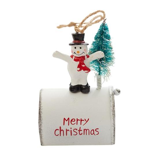 Рождественский кулон, креативный кованый железный почтовый ящик, подвесной орнамент, праздничная подвеска в виде рождественской елки для украшения дома