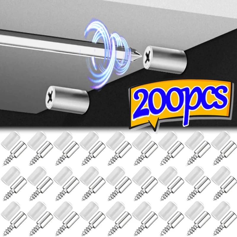 Самонарезающий винт Держатель пластины для гардероба Кронштейны для перегородки шкафа Фиксированные винты Опорные колышки для полок с нескользящей втулкой