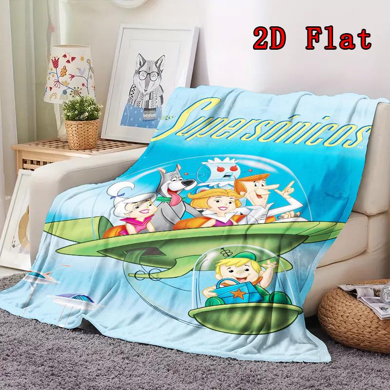 Cartoon Jason Family 2D Flat Pattern Flannel Blanket High quality All Seasons Warmth and Comfort Perfect for Christmas Gifts.