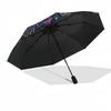 1pc Psychedelic Mandala Art Automatic Folding Umbrella - Compact 8-Rib Design,Perfect Gift for Friends & Family yy250926020