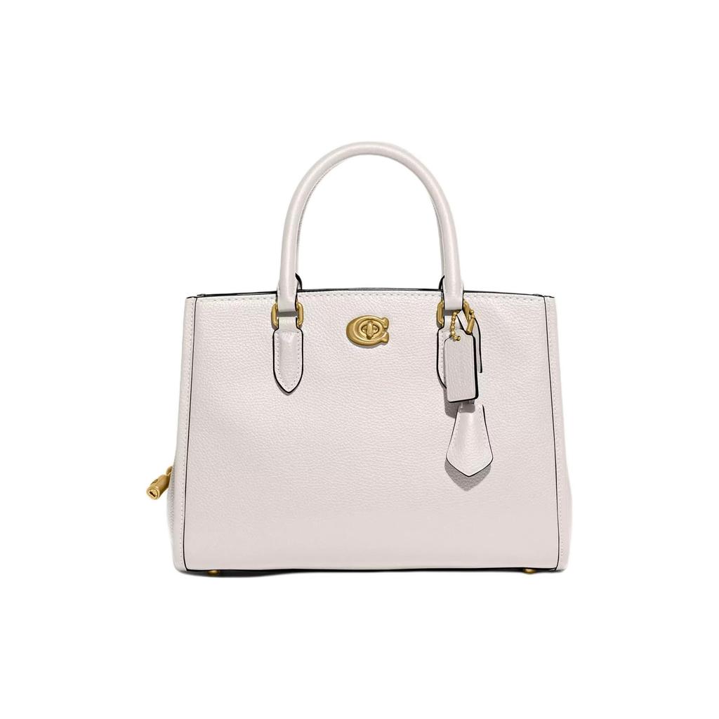 Coach Brooke 27 Logo Leather Tote Bag Women Tote Bags White CE732-B4HA