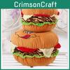 Hamburger Plush Expression Toy Cartoon Stuffed Doll Cushion Gift Decoration