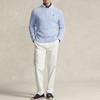 Polo Ralph Lauren SS24 Solid Color Logo Embroidered Cable Knit Crew Neck Long Sleeve Sweater Men Sweater Hyacinth-Blue MNPOSWE16821848-400