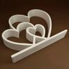 Romantic Heart-to-Heart Statue Plastic Love Heart Figurine Heart-shaped Sculpture  Bookshelf Decor