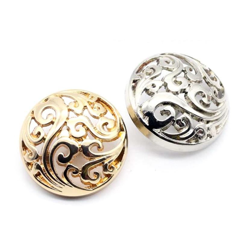 10 шт. пряжка костюм облачные кнопки модные металлические кнопки золотой цинковый сплав швейные аксессуары кнопки выдалбливают пальто