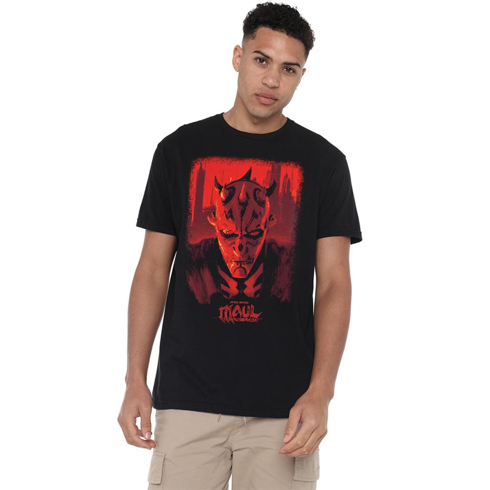 Star Wars: Maul-Shadow Lord Unisex Adult Red City Poster T-Shirt