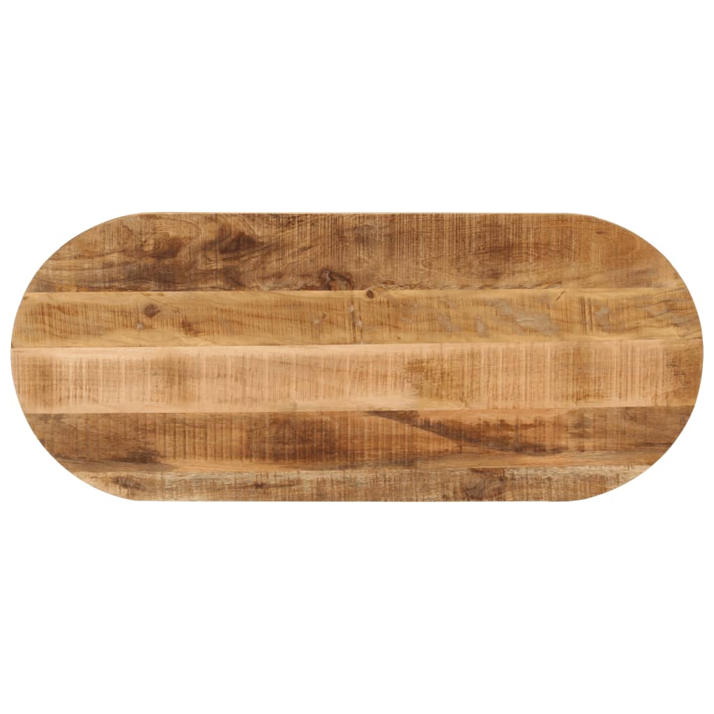 Vidaxl Blat Stołu, 100X40X2,5 Cm, Owalny, Surowe Drewno Mango
