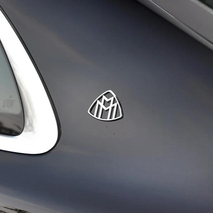 Maybach Logo Front Standing Metal Mark Emblem Auto Hood Rear Badge for Mercedes-Benz Maybach C E S Class S400 S500 S600 fdui7