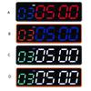 Таймер для зала LED Часы для тренировок Обратный/Прямой отсчет Ультра-четкий цифровой дисплей Многорежимный светодиодный таймер Домашний зал Фитнес
