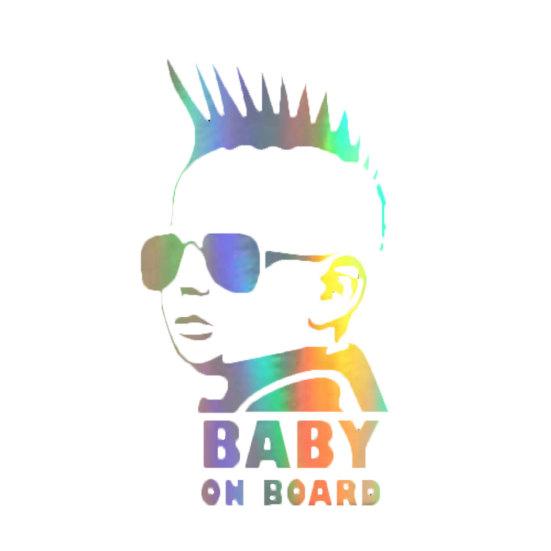 Красочное лазерное окно для тела ребенка в автомобиле, наклейка, светоотражающий предупреждающий знак, декор