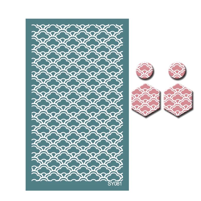 Полимерная глина Раскрашивание Шелкография Трафарет Многоразовый Линейный узор Печать Глиняные штампы DIY Серьги Изготовление ювелирных изделий Керамические инструменты