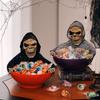 Электрический призрак на Хэллоуин, Анимированная фигура с датчиком движения, Светящаяся, Звуковая, Растягивающаяся, Качающаяся, Декор для вечеринки, Декор для дома с привидениями