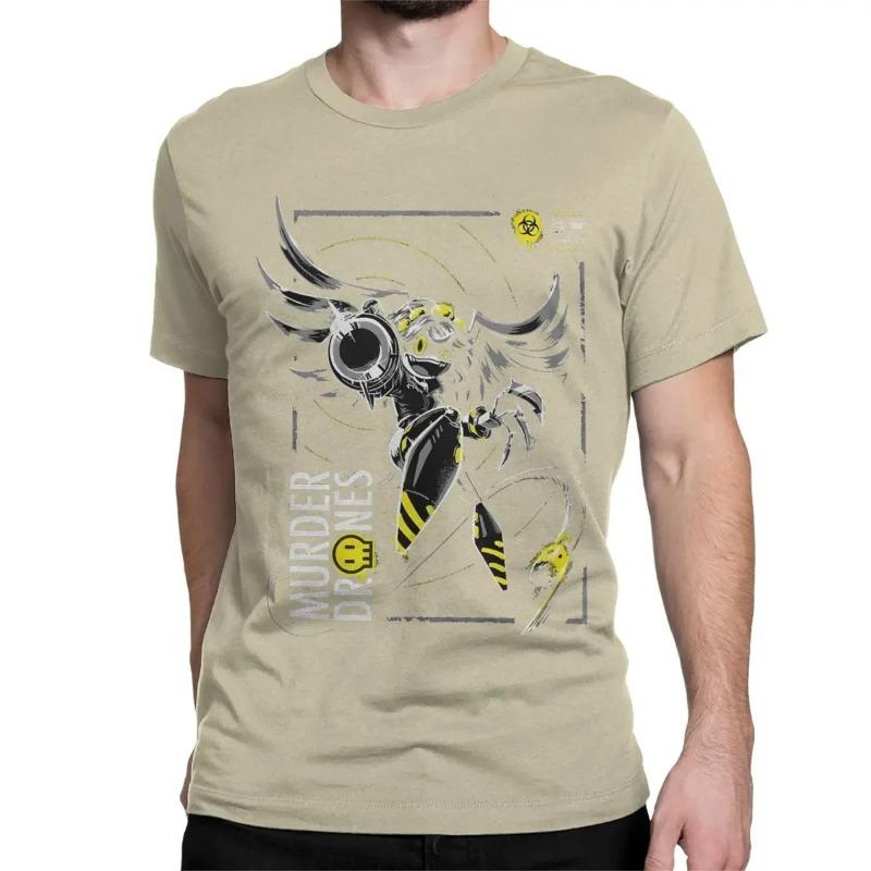 Мужские и женские футболки Murder Drones Designation NT, игровые топы из чистого хлопка, забавные футболки с коротким рукавом и круглым вырезом, футболки с принтом