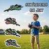 Rc Glider Flying Toy With Light Jet Airplane Stunt Remote Control Foam Fighter Plane Toys for Boys Kids Birthday Christmas Gifts
