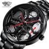SVJ Imported Movement  Modified Wheel Hub Watch Men's Car Theme Three-dimensional Hollow Watch