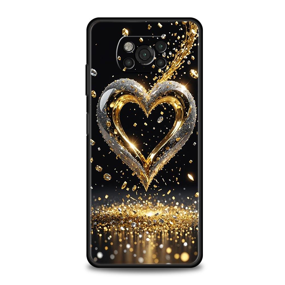 Colored Love Heart Printed Phone Case for Xiaomi Poco F7 F6 F5 F4 F3 X6 X5 X4 X3 NFC F7 Ultra M4 C51 C55 GT 5G Soft TPU Cover