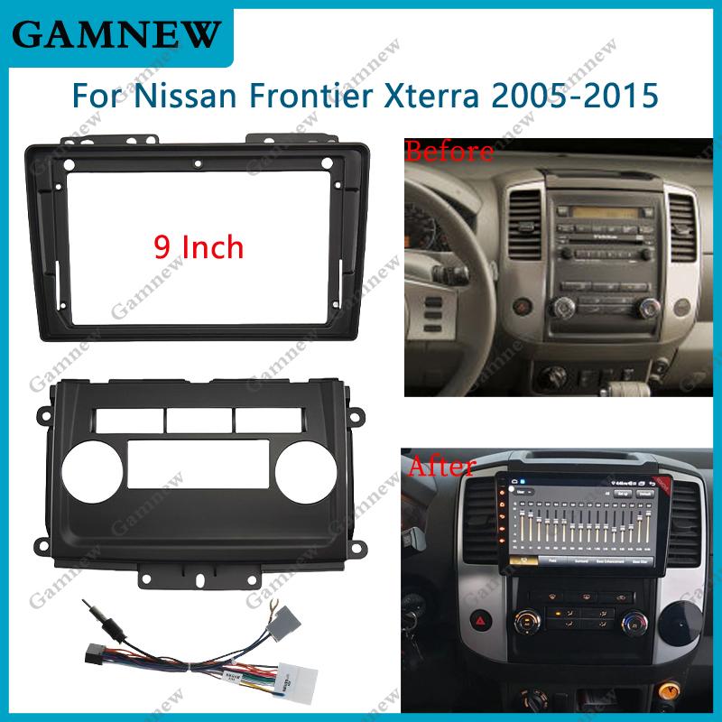 9 Inch Car Frame Fascia Adapter Android Radio Dash Fitting Panel Kit For Nissan Frontier D40 Xterra N50 2005-2015
