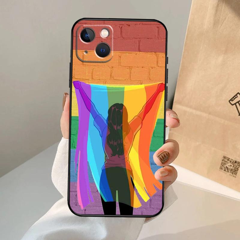 Чехол для телефона ЛГБТ Радужный Прайд для iPhone 17 Air 16 15 14 13 11 12 Pro Max 13 12 mini 15 16 Plus 16e Обложка Coque