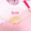 Hot Pink Bride Babe Hand Fan Summer Pool Beach Bach Weekend Girls Trip Bachelorette Party Bridal Shower Wedding Bridesmaid Gift
