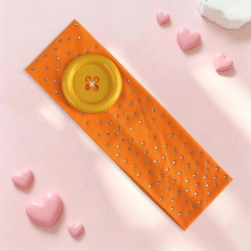 Vintage Women'S Polka Dot Button Headband Spicy Girl Ins Y2K Japanese Trendy Headband Sweet Cool Sports Yoga Headband
