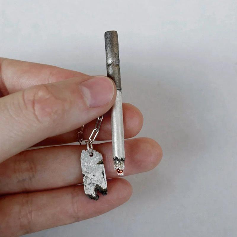 Панк Персонализированный Кулон-Шарм Ожерелье Для Мужчин Женщин Одинокие Зажженные Сигареты Ожерелье Хип-Хоп Ювелирные Аксессуары