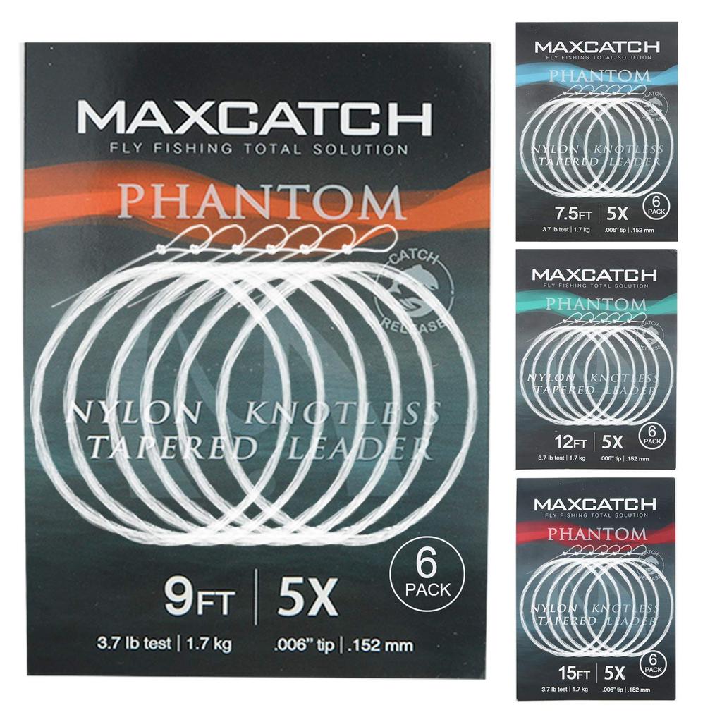 M MAXIMUMCATCH Maxcatch 6 штук 1 упаковка Fly Leader Lead Line Fly Line с петлей 0X штук 1 7.5ft/9ft/12ft/15ft (0X-6X) (15 футов, (6 упаковок))