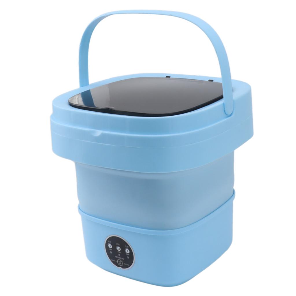 Small Folding Washing Machine TPE and PP 100?240V Built In Dehydrator 6L Mini Portable Bucket