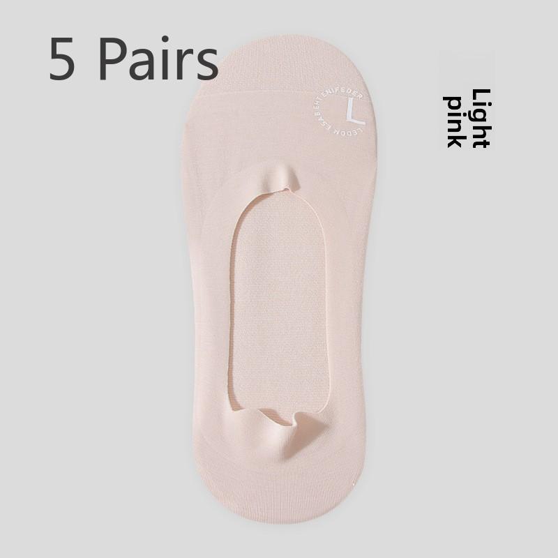 5 пар летних носков-лодочек, тонкие, дышащие, нескользящие, с невидимыми носками, женские носки с неглубоким носком