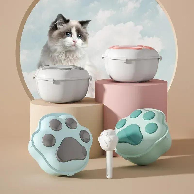 Large Sealed Pet Food Storage Box Moisture Proof Bucket Airtight Container for Cat Dog Dry Feed Household Daily Pet Supplies