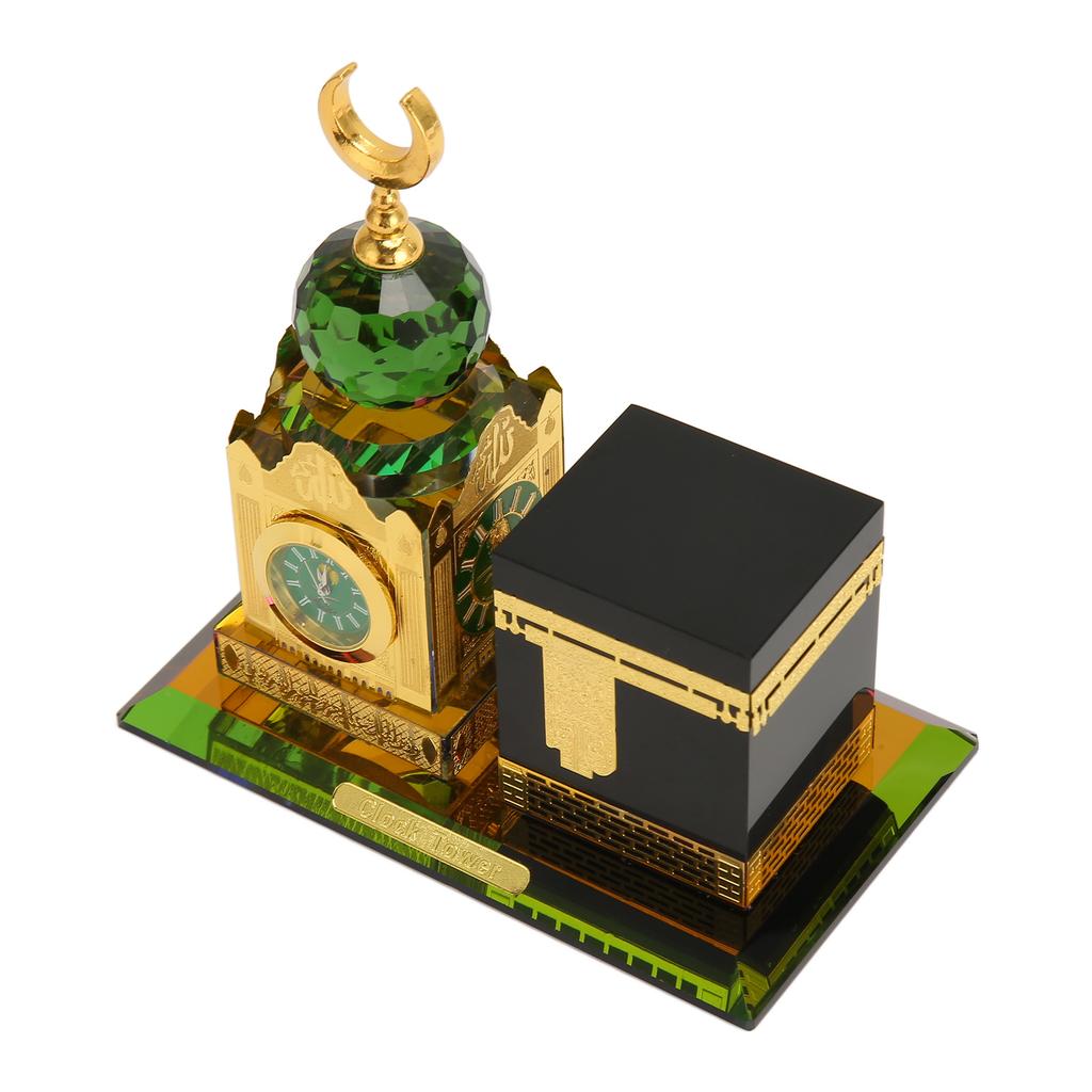 Large Size Clock Tower Ornament Crystal Clock Architecture Miniature Model Collectible Clock