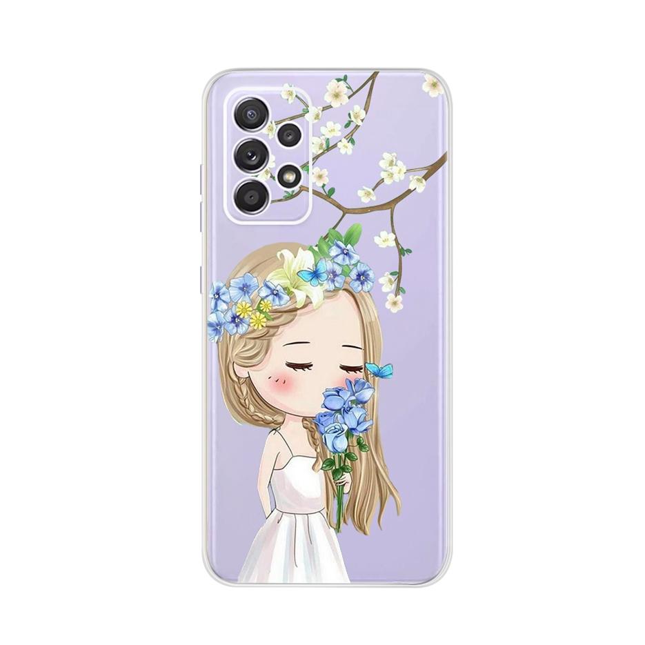 Cute Cat Cover For Samsung Galaxy A32 Case SM-A325F Soft TPU Slim Fundas For Samsung A32 A 32 5G A326B Phone Cases Coque Bumper