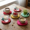 Non-Slip Fabric Coaster Thick Insulation Pad Creative Tea Cup Mat  Photography Props