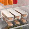 2Pcs Stackable Auto Rolling Egg Organizer Anti-fall Slide Style Egg Storage Box  Refrigerator