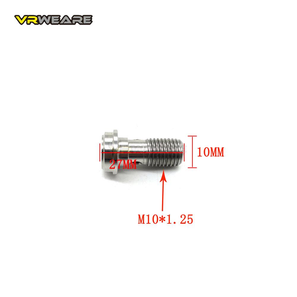 Motorcycle Stainless M10 x 1.25 Banjo Bolts Brake Master Cylinder Screw Brake Hose Caliper Bolt Hydraulic Clutch Screw