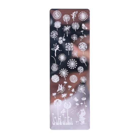 Nail Art Stamping Plate Clear Engraved Leaf Flower Printing Stainless Steel DIY Manicure Template Nail Tool for Beauty