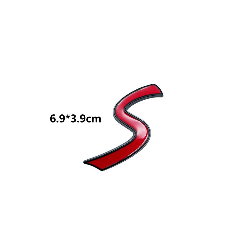 1 шт. 3D металлический S логотип передняя решетка эмблема SD значок автомобиля задний бампер наклейка на багажник для Cooper S логотип F55 F56 F60 R55 R56 R60