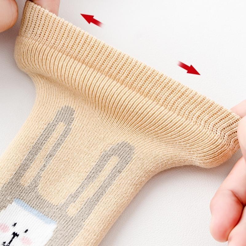 Новые носки с милым мультяшным кроликом для малышей и новорожденных, махровые носки с мехом внутри, длинные детские платные носки