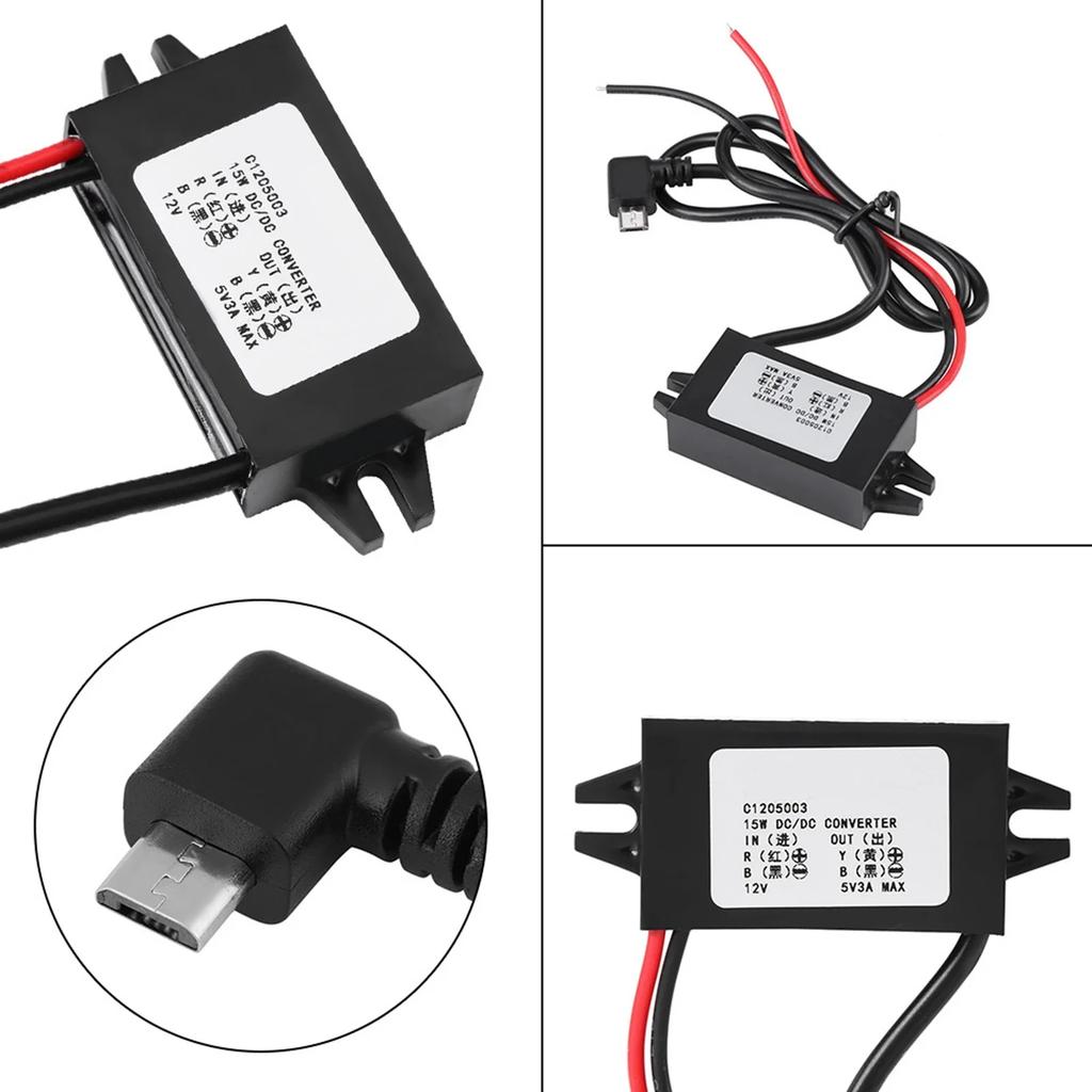 DC-DC 12В в 5В 3А Преобразователь Micro USB Понижающий Регулятор Напряжения для Автомобиля Смартфона Автомобильный Преобразователь Напряжения 12В в 5В Преобразователь