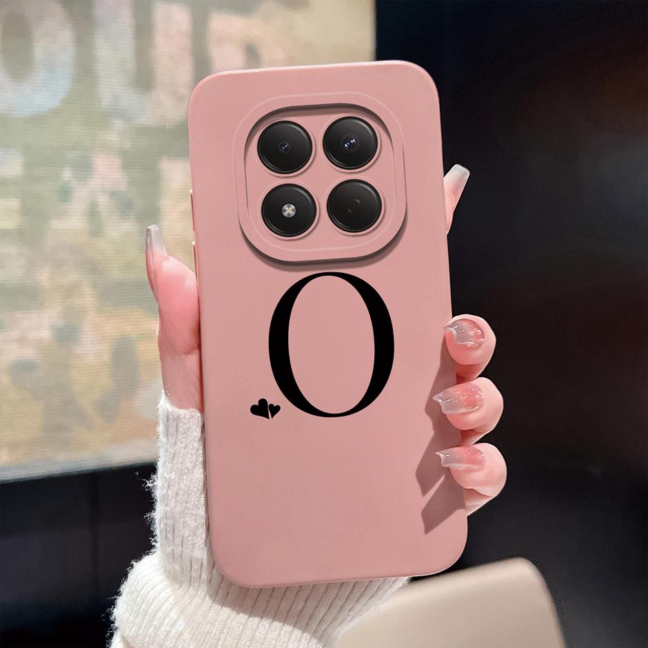 Для Redmi Note 15 Pro 4G 5G Чехлы Простота 26 Букв Ударопрочный Жидкий Силикон Чехол Для RedmiNote15 RedmiNote15Pro Fundas