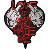 Avril Lavigne Love It When You Hate Me Iron On Patch