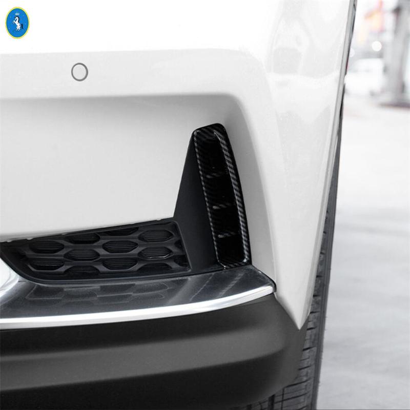 Red / Chrome / Carbon Fiber Front Fog Lights Lamps Eyelid Eyebrow Decor Cover Trim Accessories For Kia Carnival KA4 - 2024
