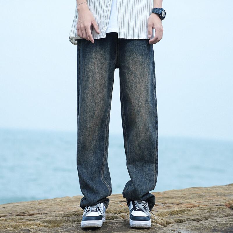 paul frank Мужские джинсы в американском ретро-стиле, свободного прямого кроя