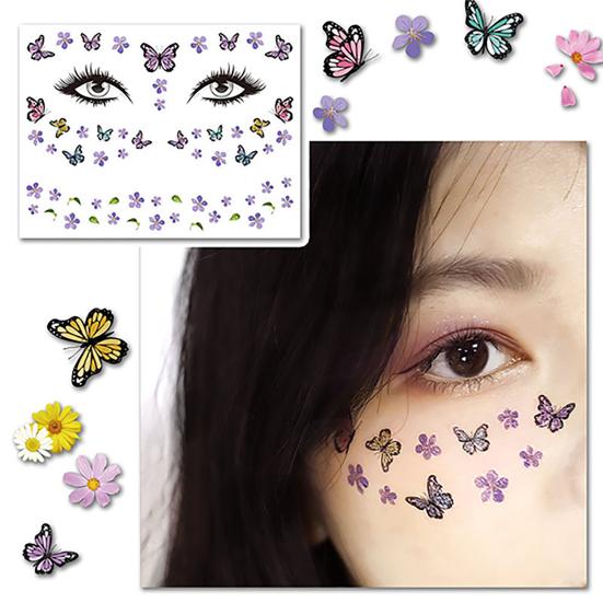 Наклейки-тату, очаровательные крылья бабочки, водонепроницаемые, безопасные, блестящие, детские татуировки, наклейки для вечеринок, фестивалей