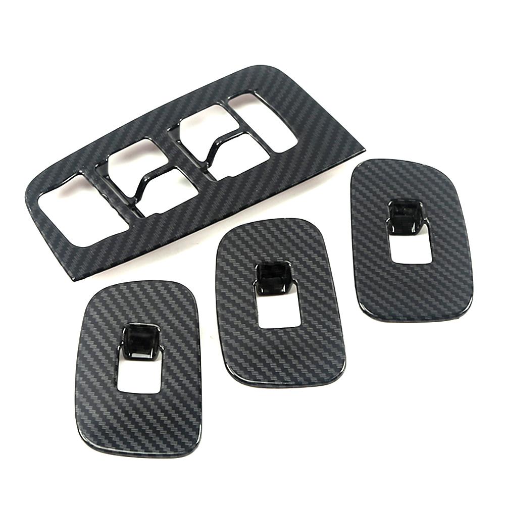 Для Volvo XC60 2018-2024 карбоновый цвет двери подлокотник стеклоподъемник переключатель кнопка панель крышка отделка ABS наклейка для салона автомобиля