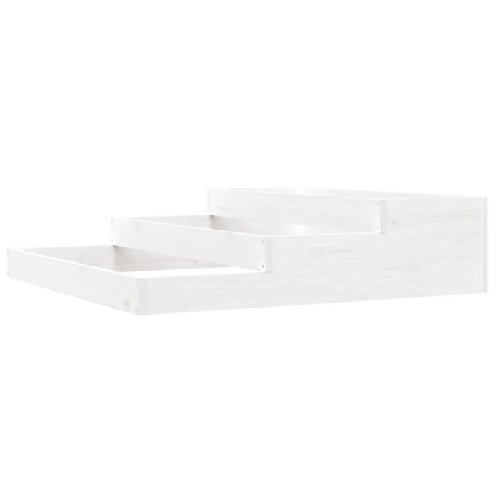 VidaXL Planter White 107x107x27 Cm Solid Pine Wood 823914