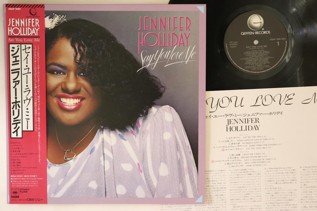 LP Record JENNIFER HOLLIDAY - Say You Love Me 28AP3081 GEFFEN 1985 Japan Obi Pop Used