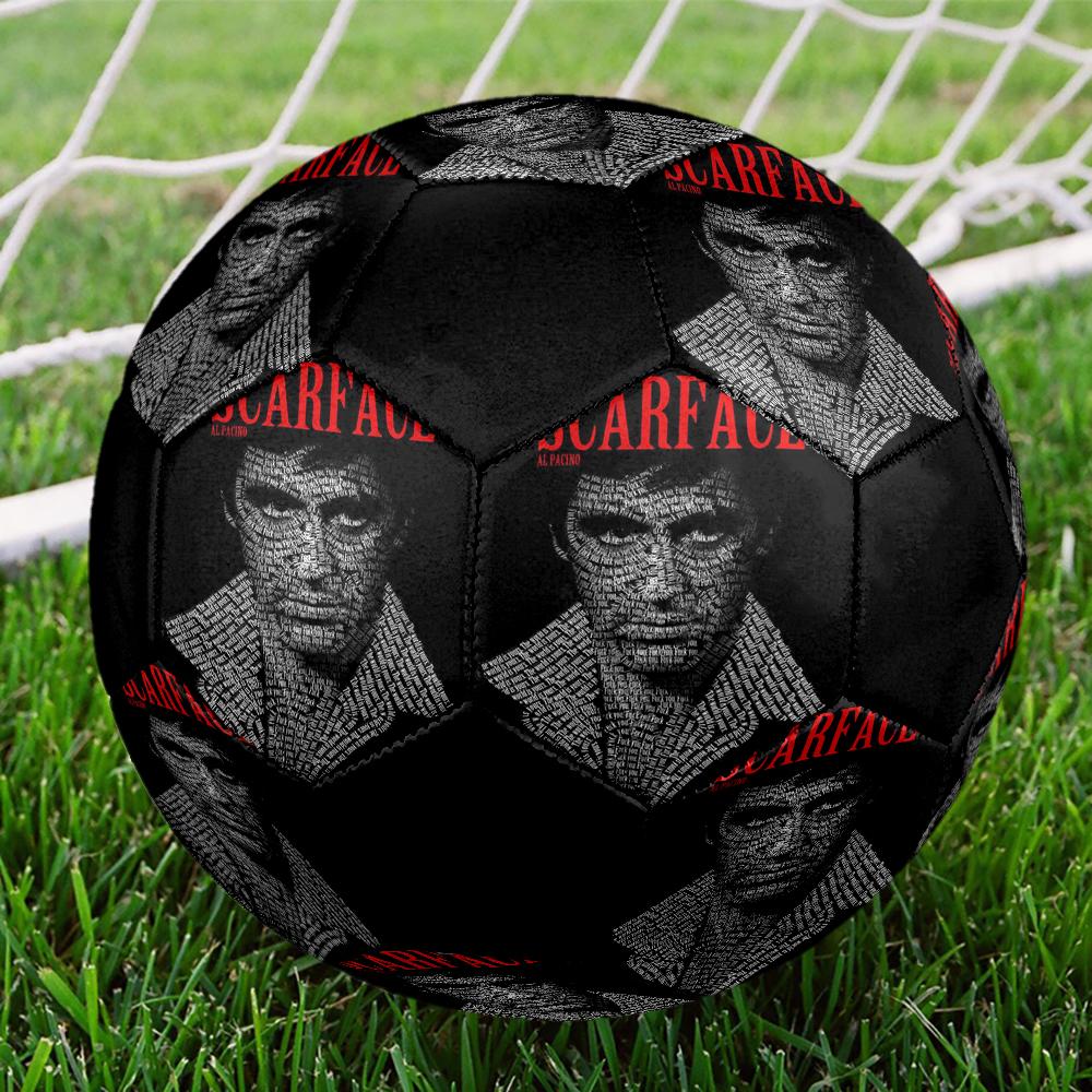 Scarface Indoor Soccer Ball Colorful Machine Stitched PVC Size 5 Team Training Competition Ready Durable High-Bounce Cool Sports Gift