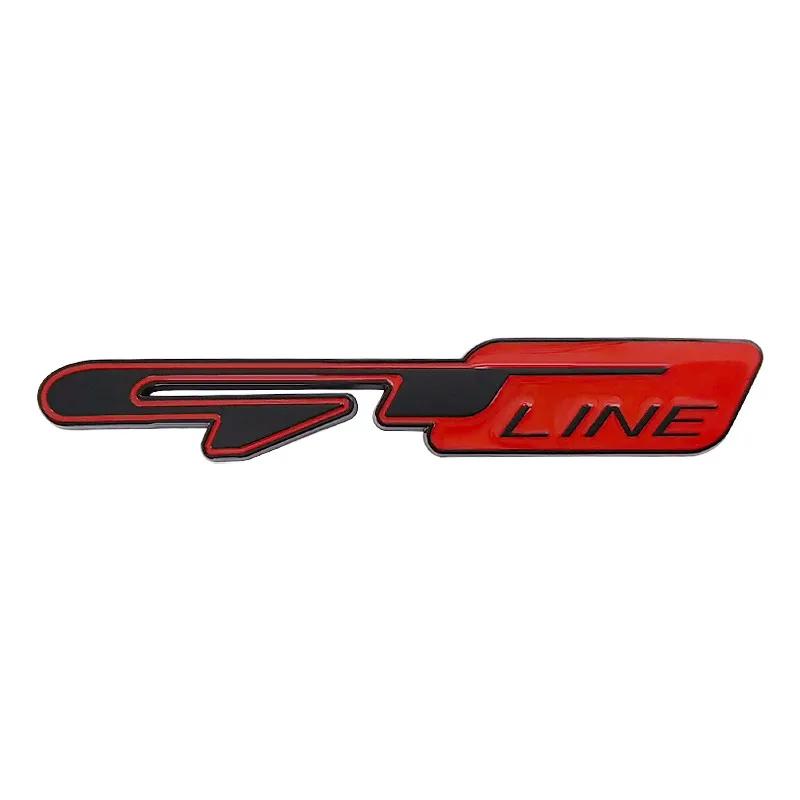 AANA1 3D Metal GT Line Letter Car Rear Trunk Emblem Badge Sticker Styling Accessories For Kia Sportage Picanto RIO Stonic K5 Proceed
